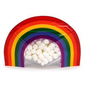 Rainbow Ziplock Pouches - 10 Count